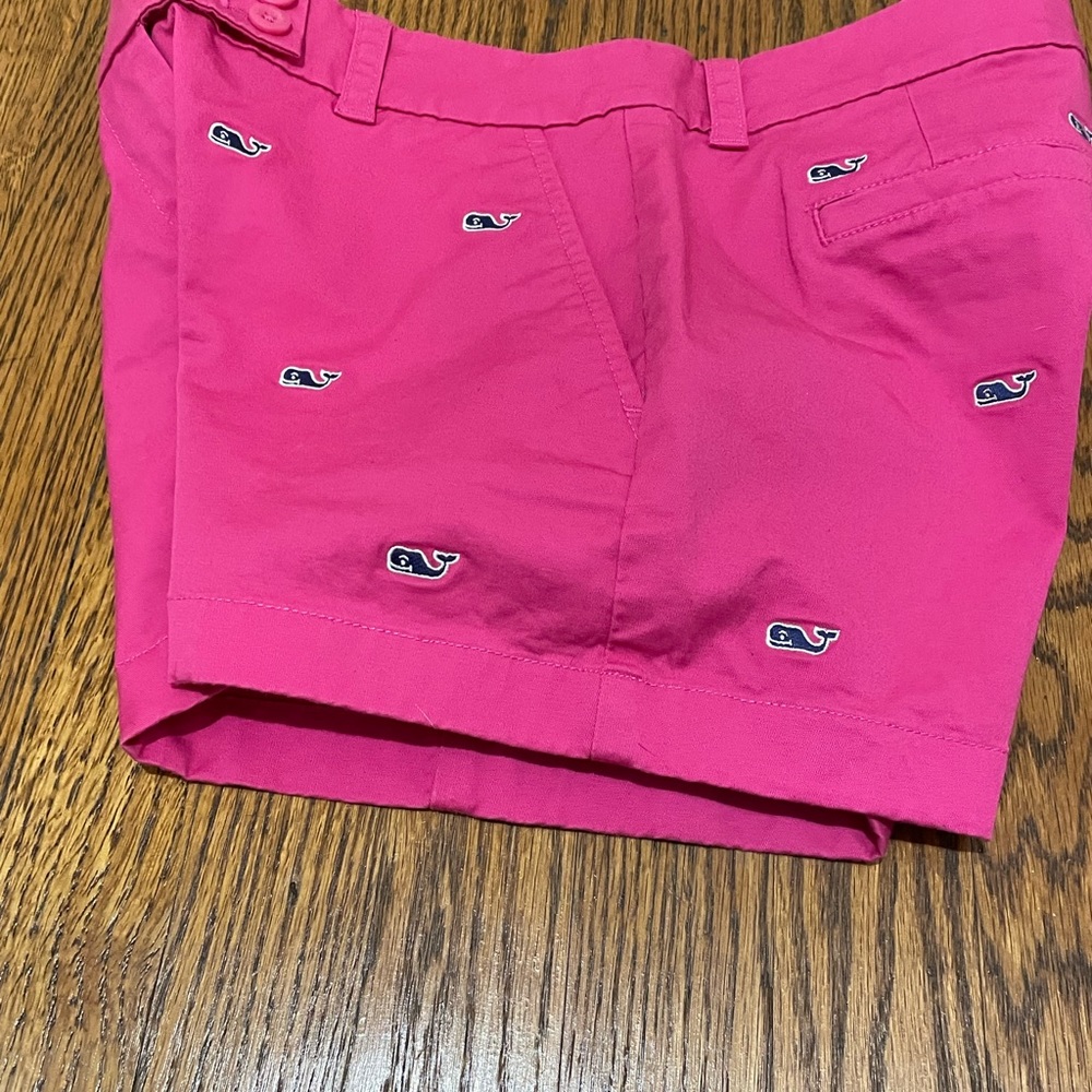 Vineyard Vines size 2 shorts. Never worn, pink with navy whales. - Picture 9 of 9
